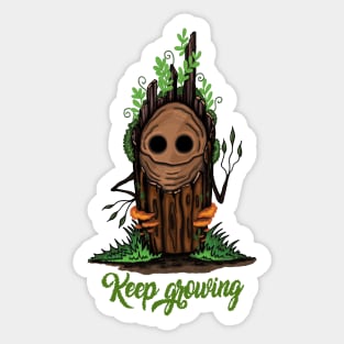 Keep growing tree stump Sticker